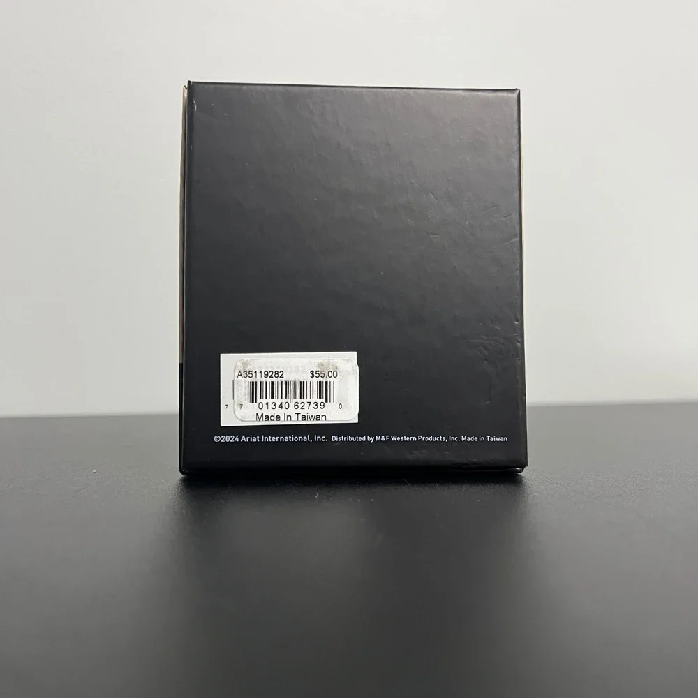 Ariat Mens Brown Top Grain Leather Bi-Fold Money Clip Wallet Bottle Opener NEW